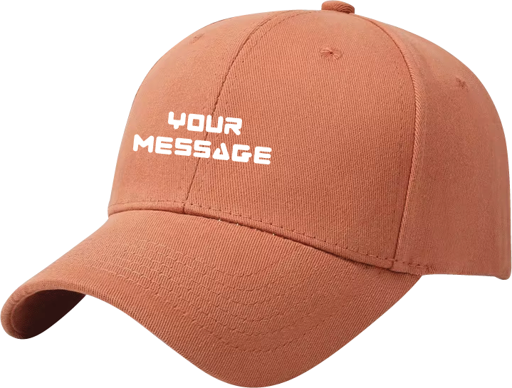 branded peach baseball cap